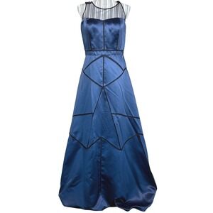 Aidan Mattox Womens A-Line Formal Maxi Dress Evening Gown Sz 12 Goth Grunge Prom